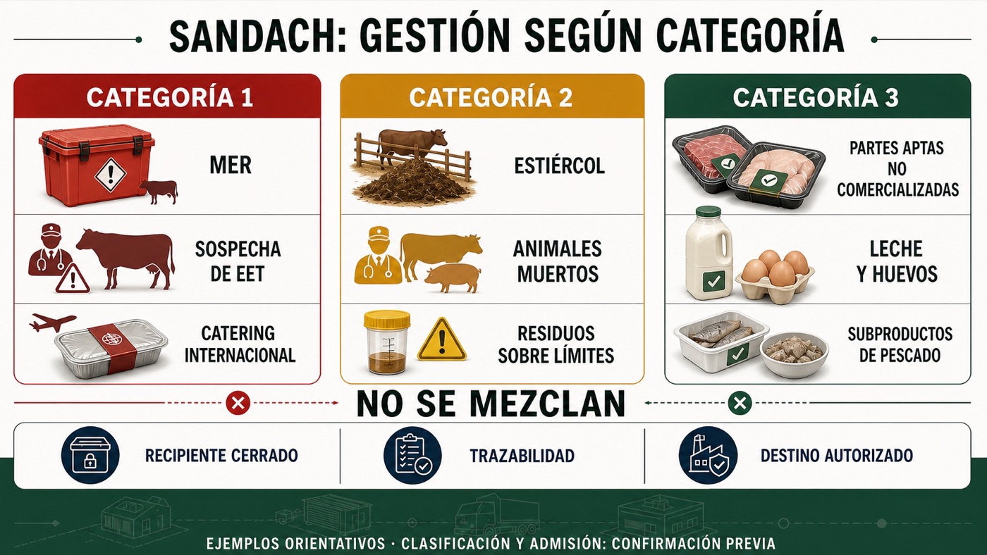 Infografía: SANDACH, gestión según categoría 1, 2 y 3